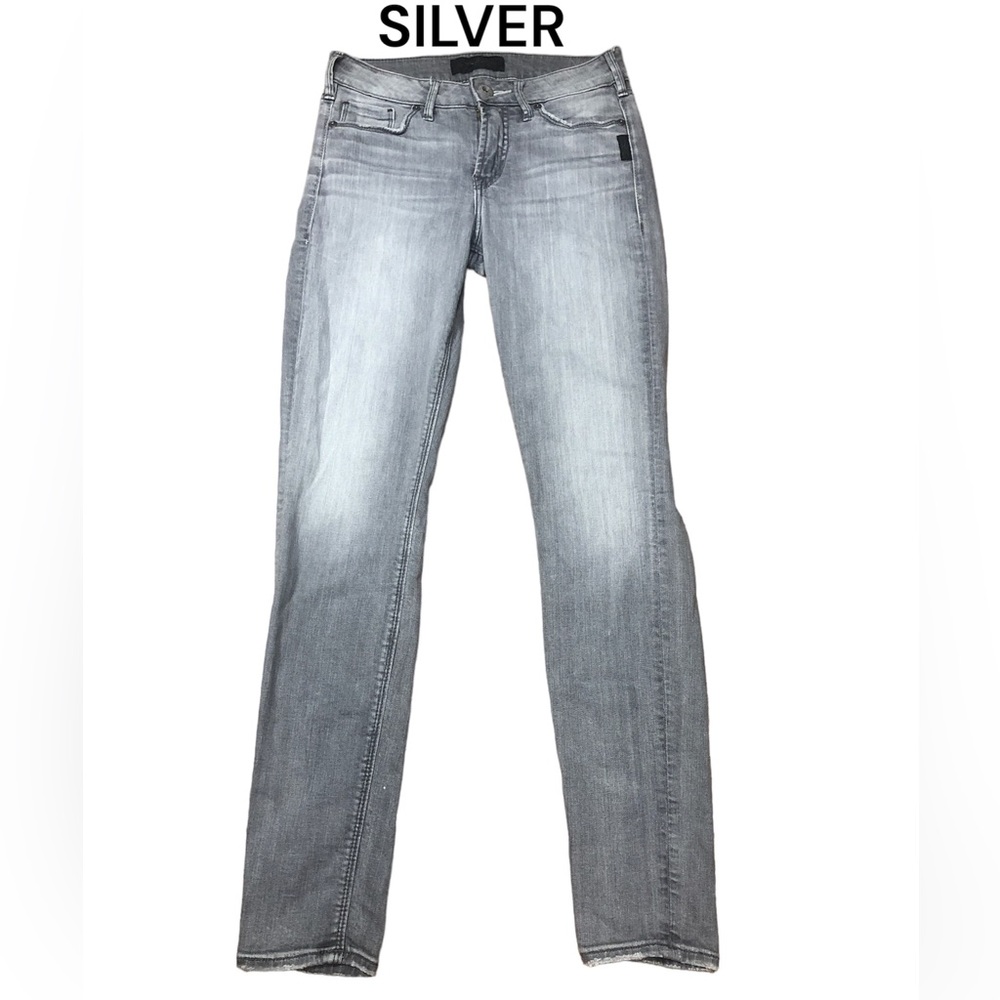 SILVER gray Mazy skinny jeans